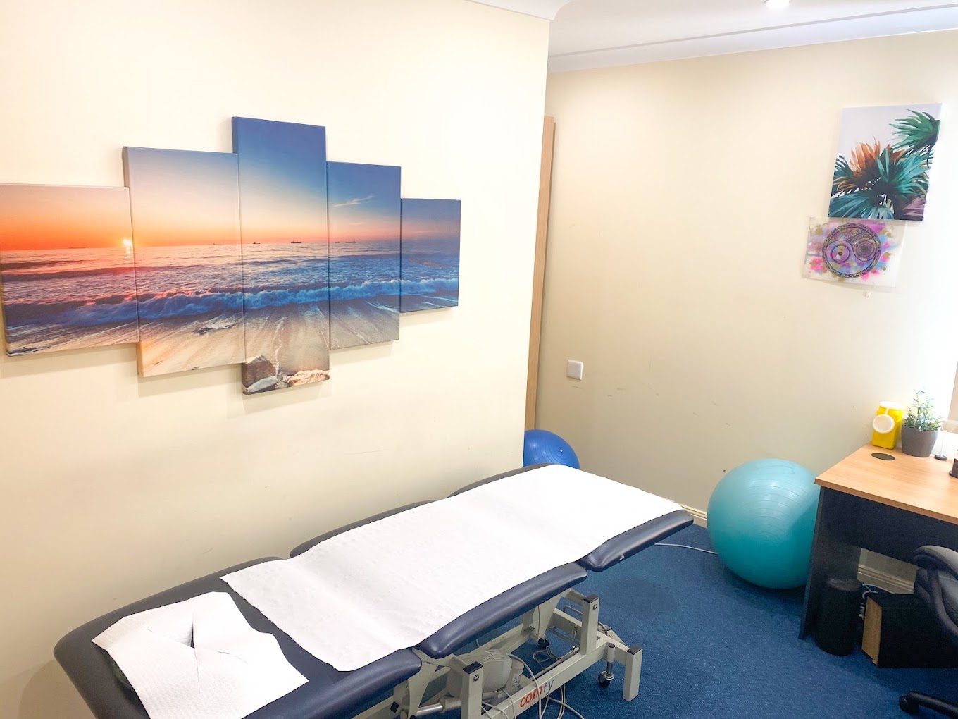 Treatment room at Hopevana Physiotherapy's Homebush clinic, 17A The Crescent